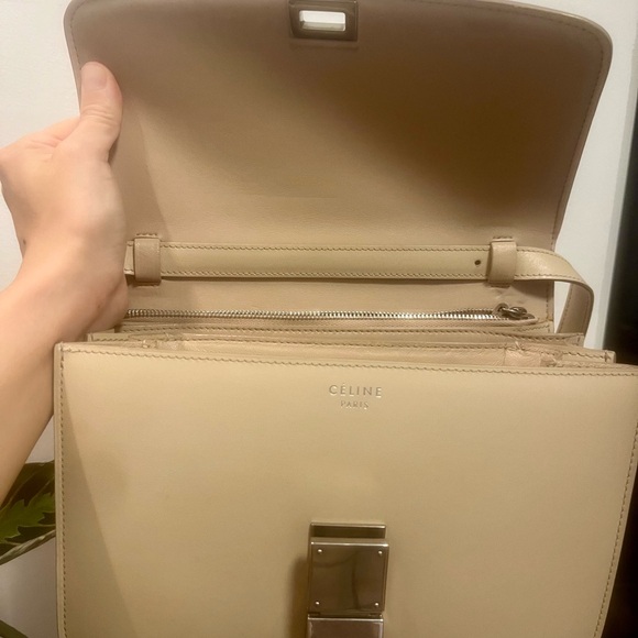 Authentic Celine Box Bag medium beige silver - Picture 5 of 7